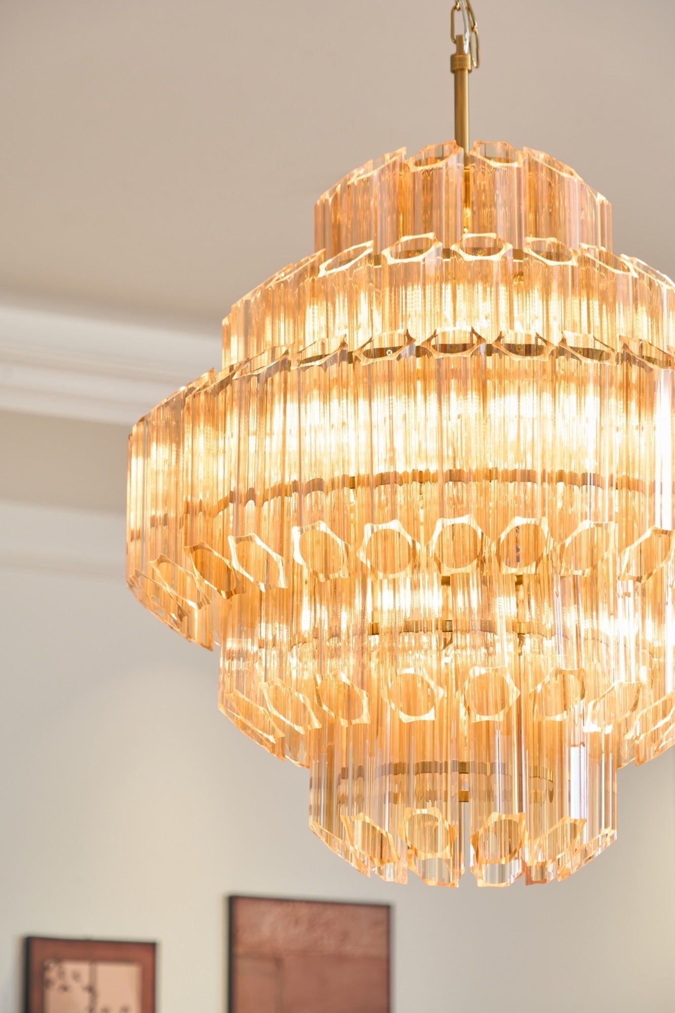 Aurum Cascade Murano Glass Chandelier