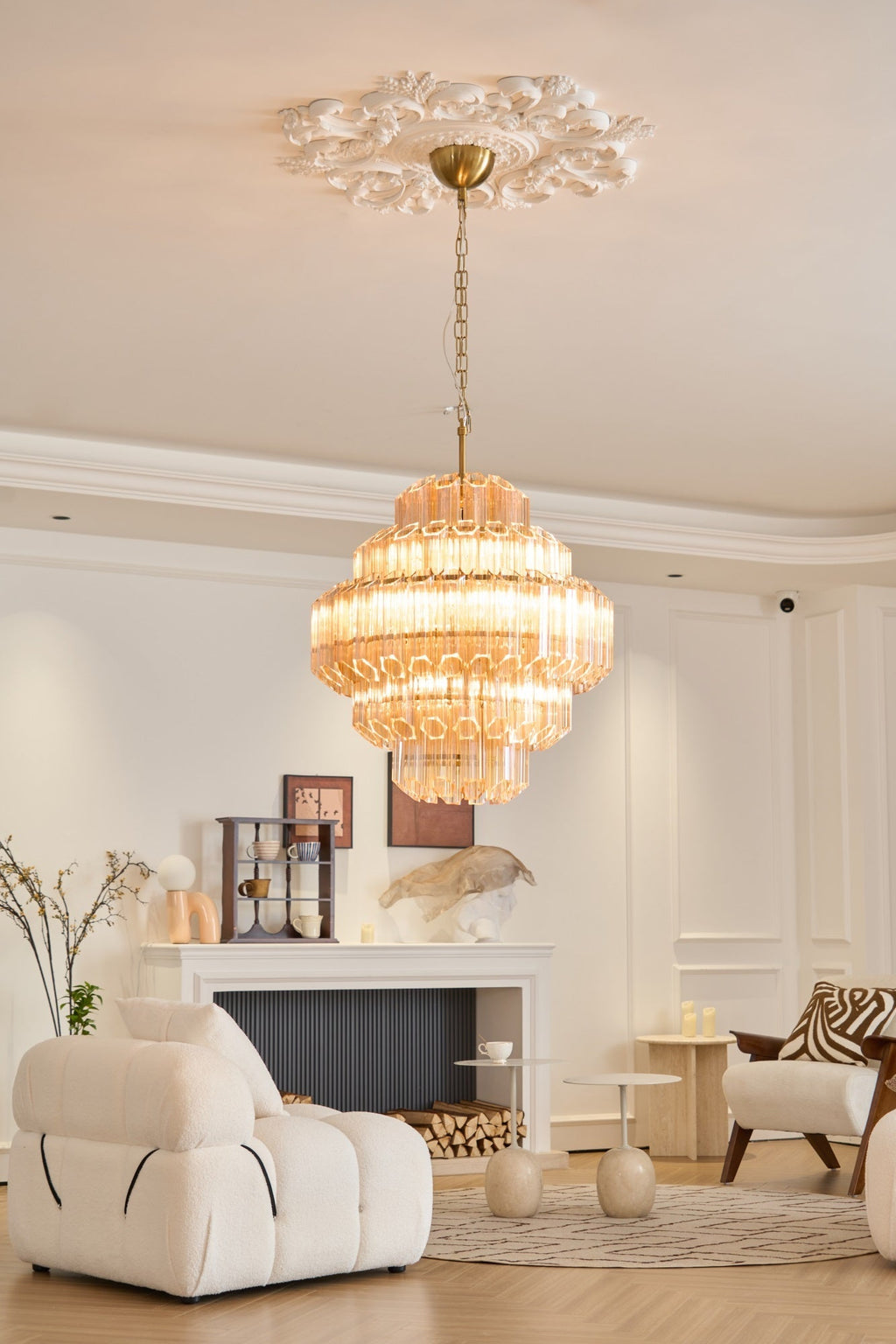 Aurum Cascade Murano Glass Chandelier