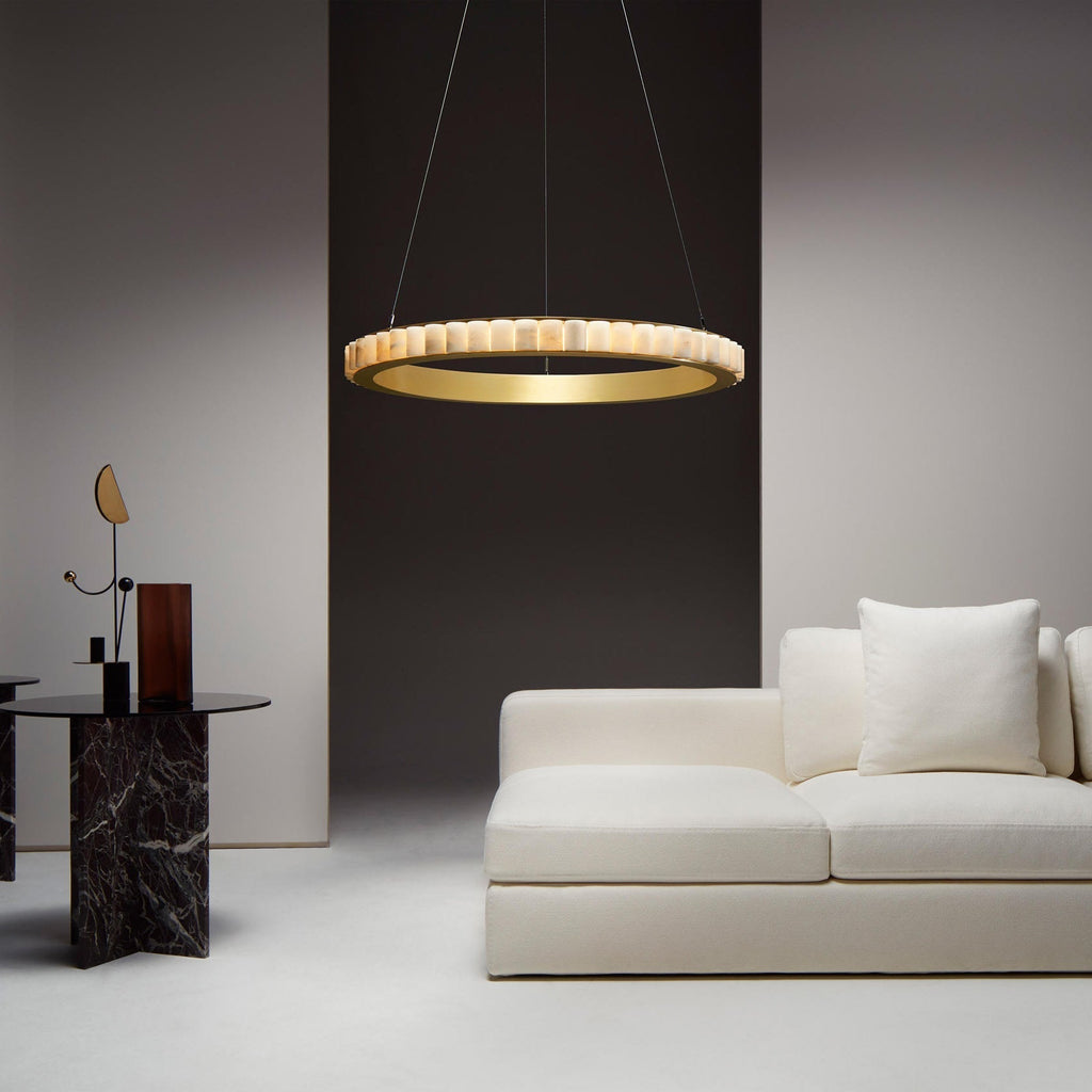 Elegant Avalon Alabaster Chandelier - CasaraHouse