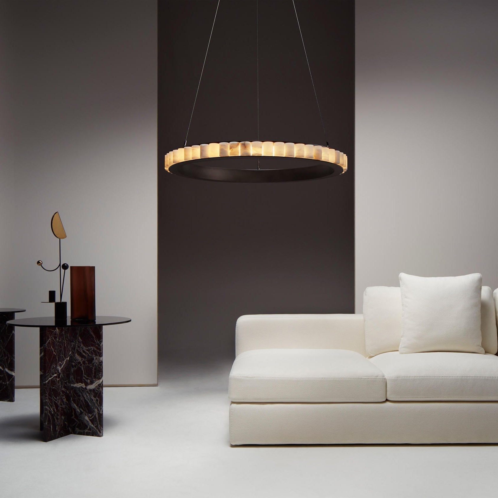 Elegant Avalon Alabaster Chandelier - CasaraHouse