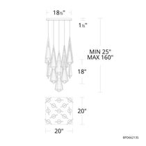 Schobek Crystal Linear Chandelier 13 Light