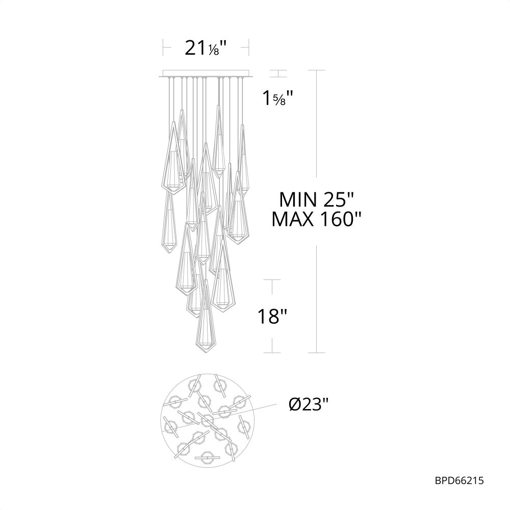 Schobek Crystal Round Chandelier 14 Light