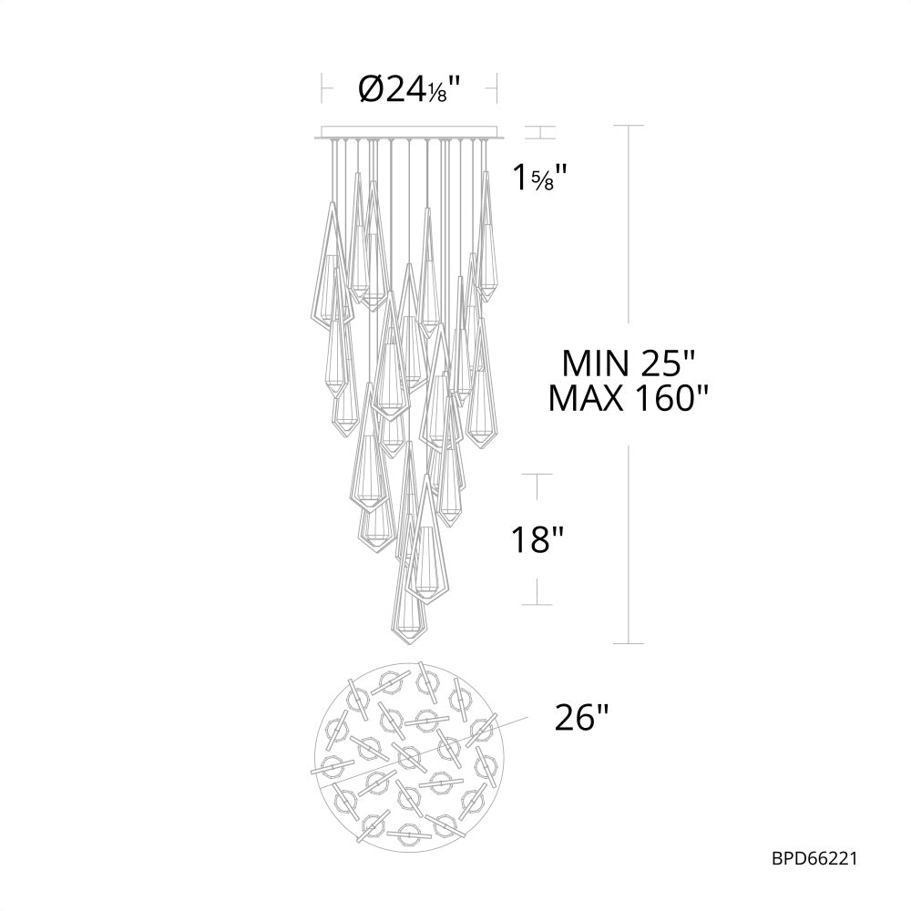 Schobek Crystal Round Chandelier 18 Light