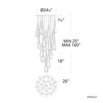 Schobek Crystal Round Chandelier 18 Light
