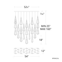 Schobek Crystal Linear Chandelier 23 Light