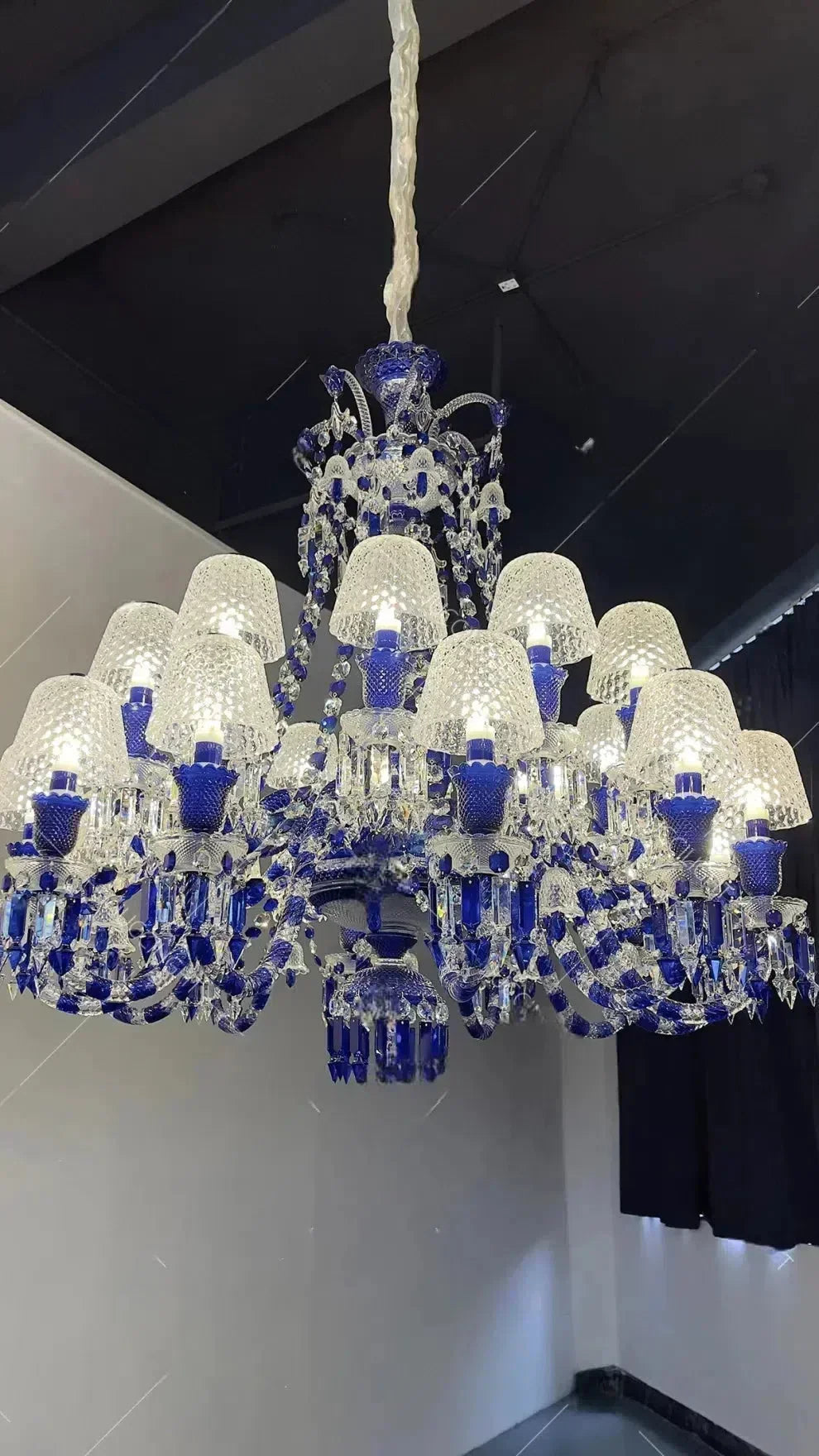 Bellarose Zenith Faunacrystopolis Blue Crystal Chandelier