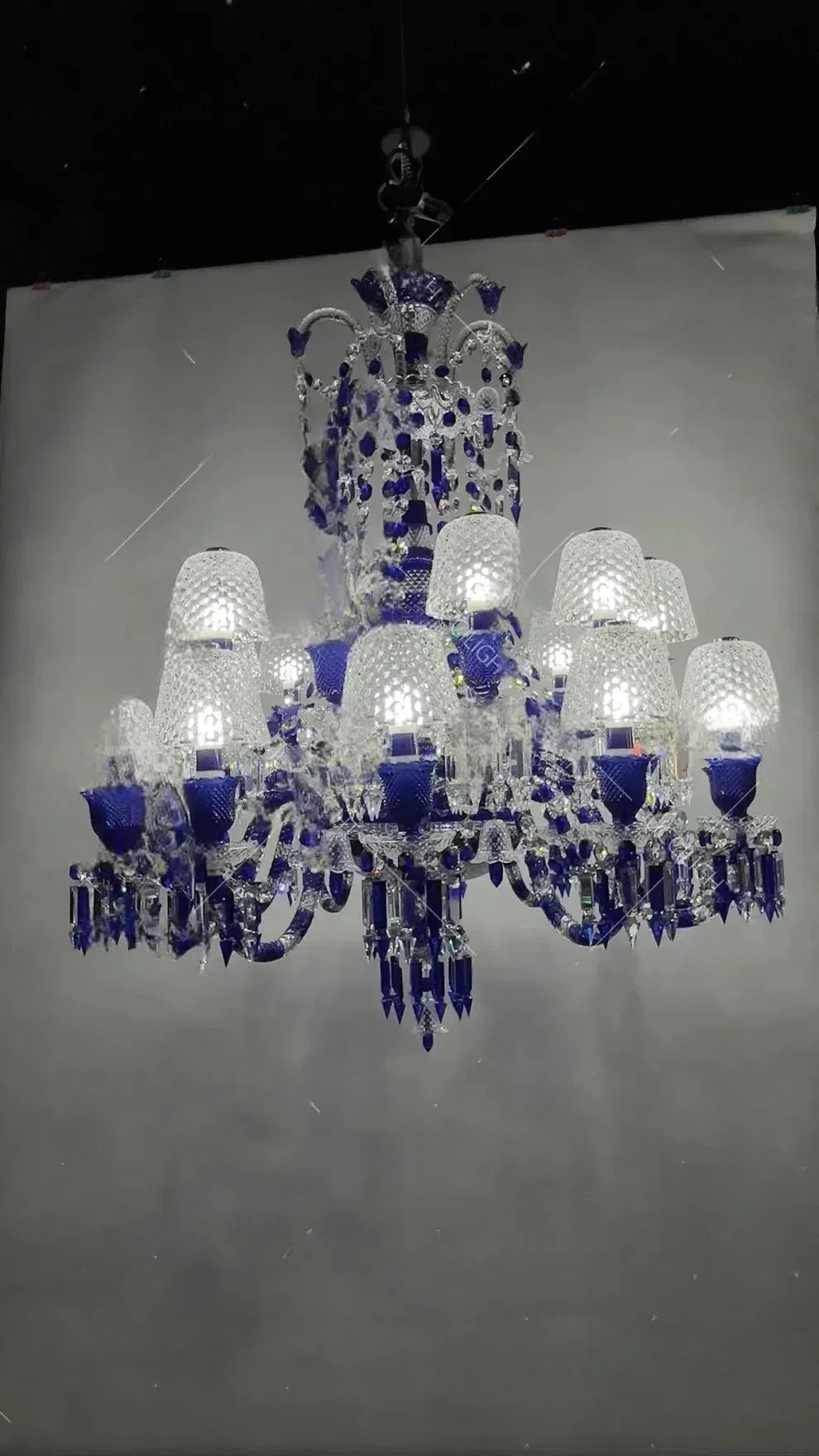 Bellarose Zenith Faunacrystopolis Blue Crystal Chandelier