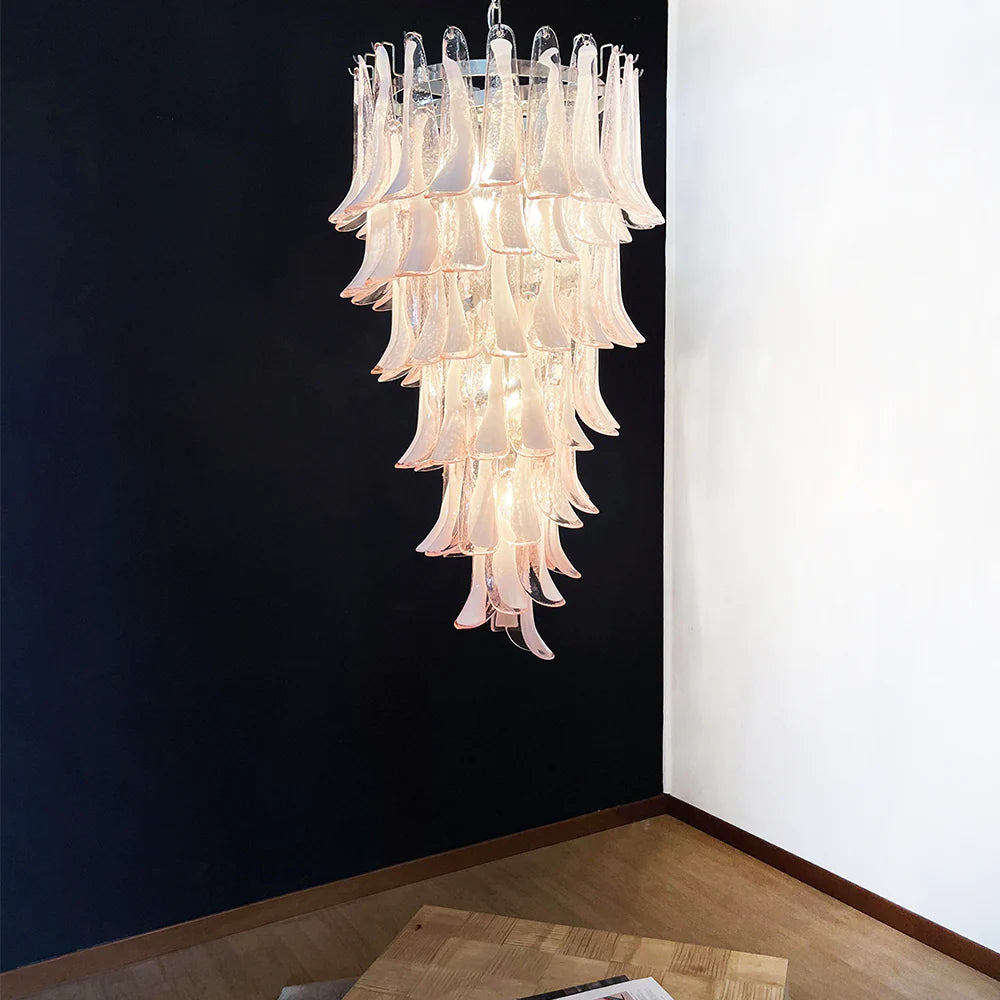 Petals Spiral Murano Pink Chandelier Secondary image