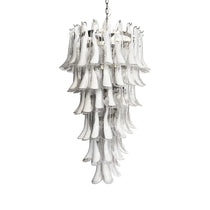 Petals Spiral Murano Transparent Chandelier
