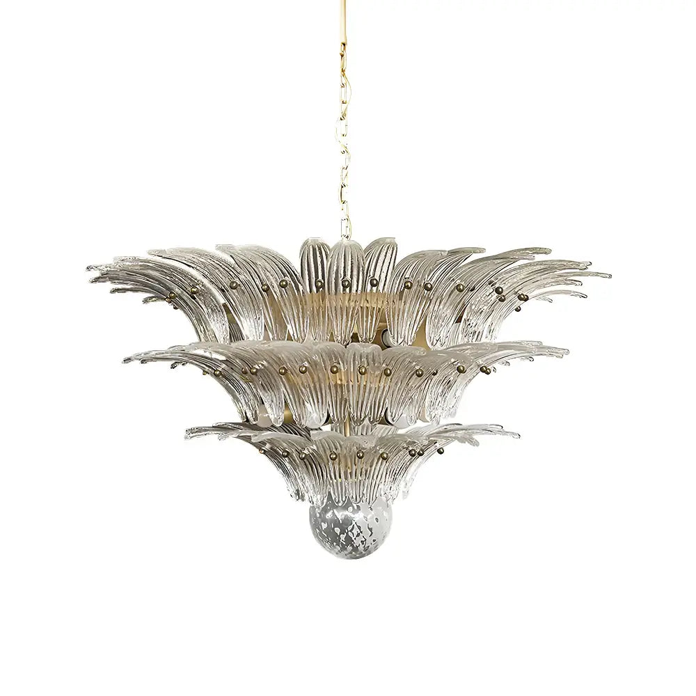 Beautifully Murano Palmette Transparent Chandelier Main image