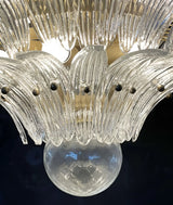Beautifully Murano Palmette Transparent Chandelier