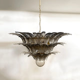 Beautifully Murano Palmette Smoked Chandelier