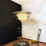 Beautifully Murano Palmette Smoked Chandelier