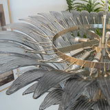 Beautifully Murano Palmette Smoked Chandelier