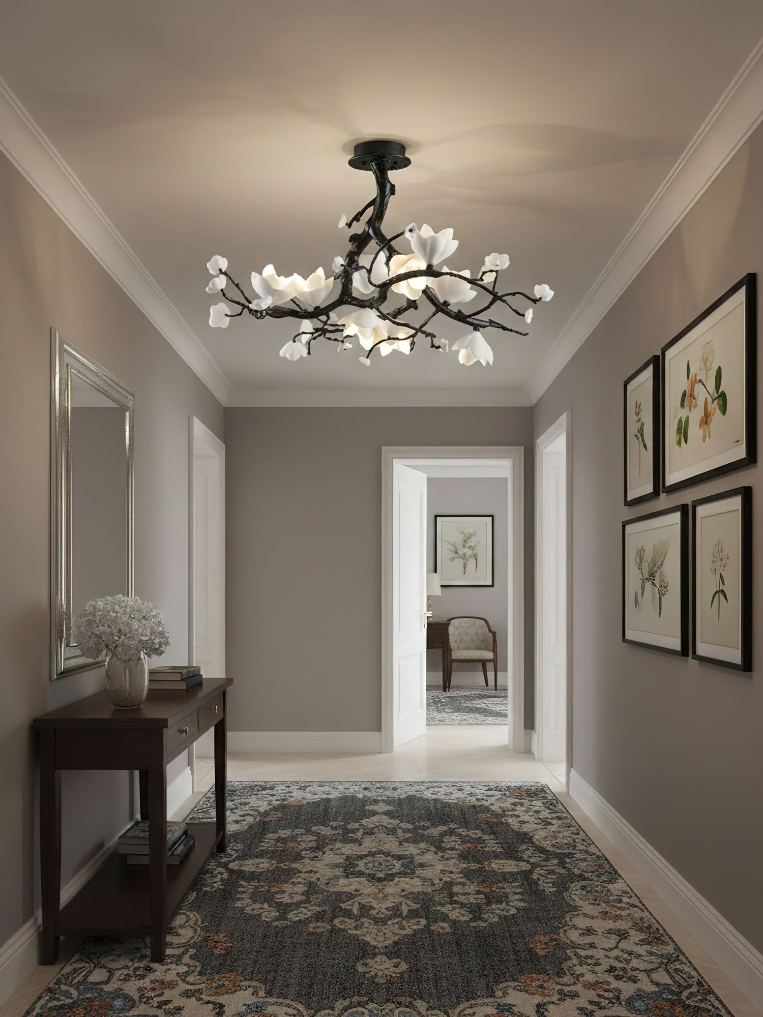 Exquisite Black Copper Tree Chandelier - CasaraHouse