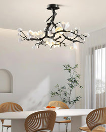 Exquisite Black Copper Tree Chandelier - CasaraHouse