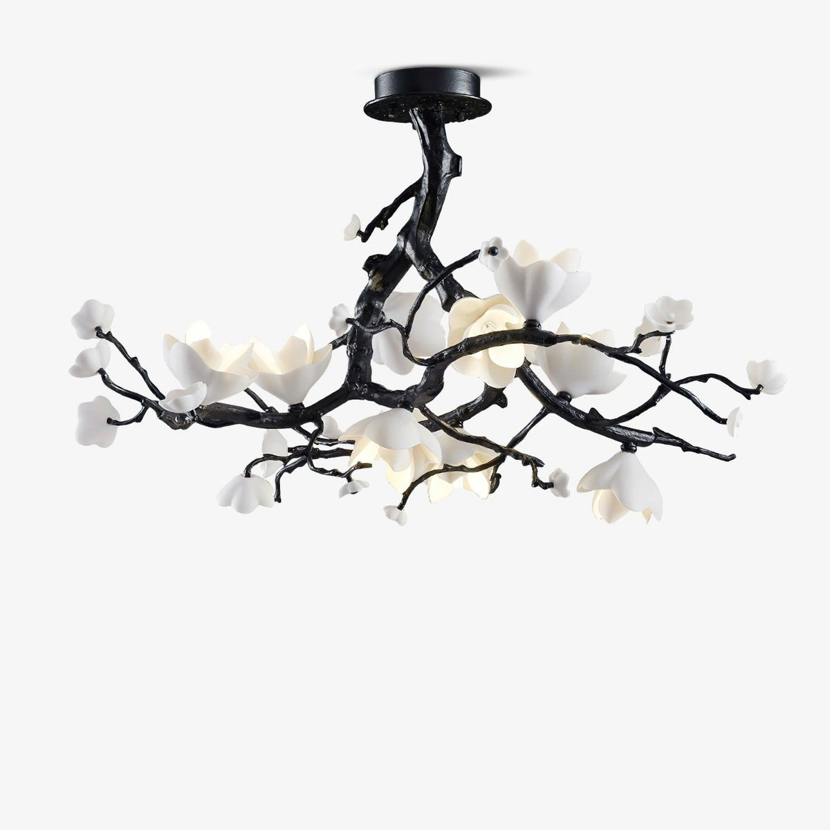 Exquisite Black Copper Tree Chandelier - CasaraHouse