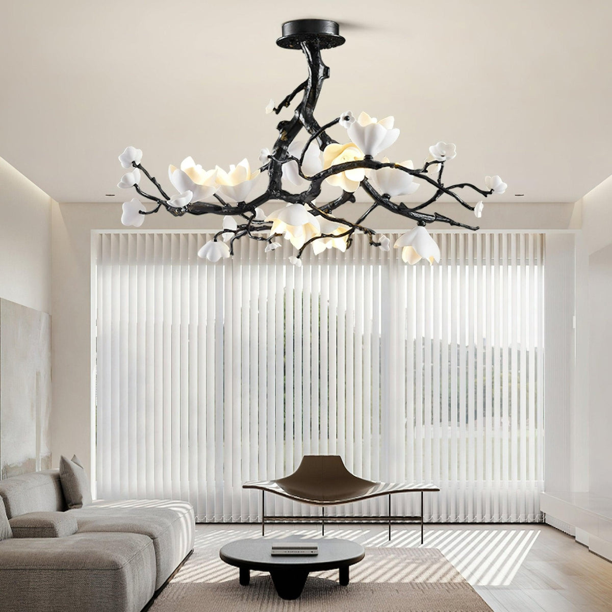 Black Copper Tree Chandelier Main image