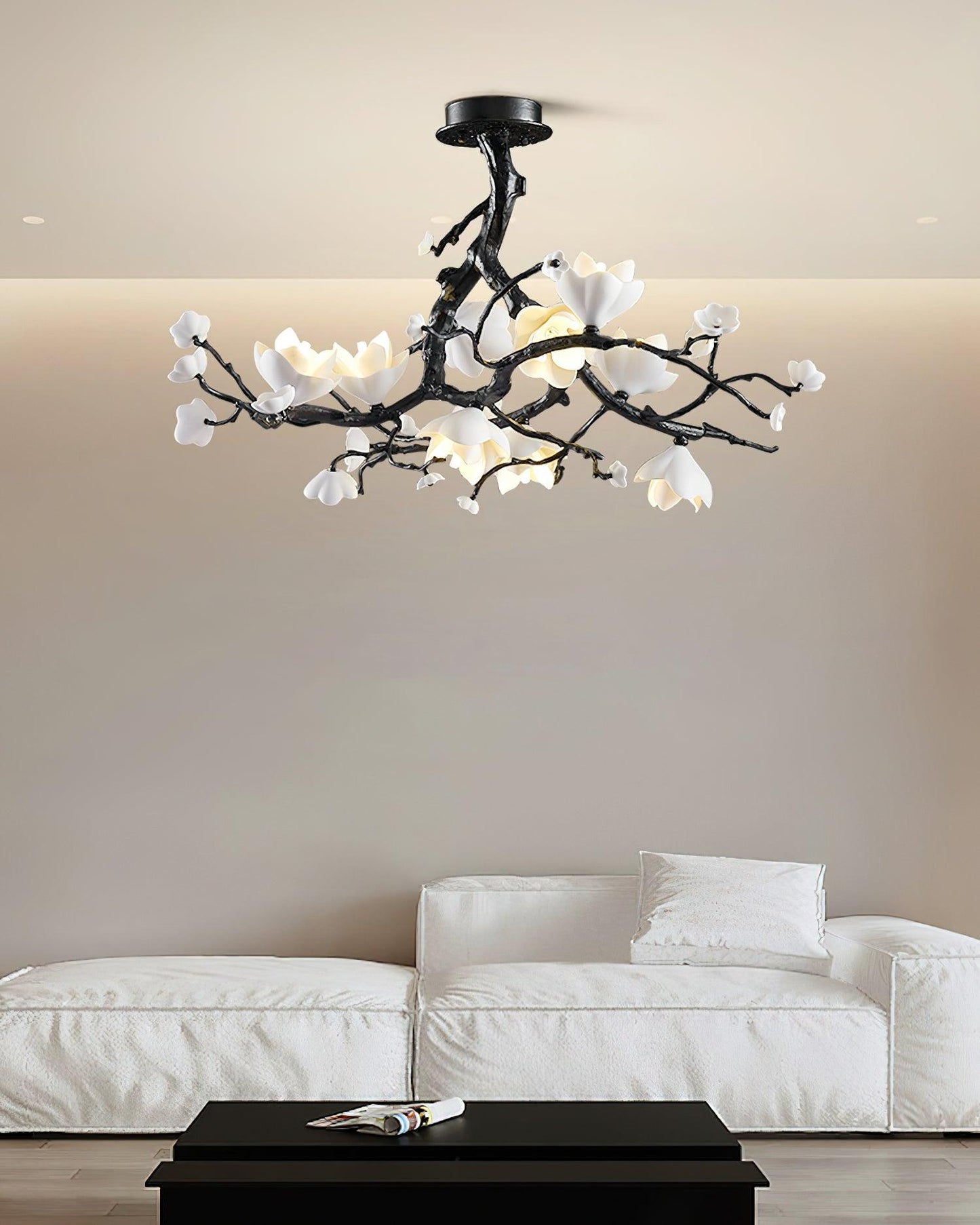 Exquisite Black Copper Tree Chandelier - CasaraHouse