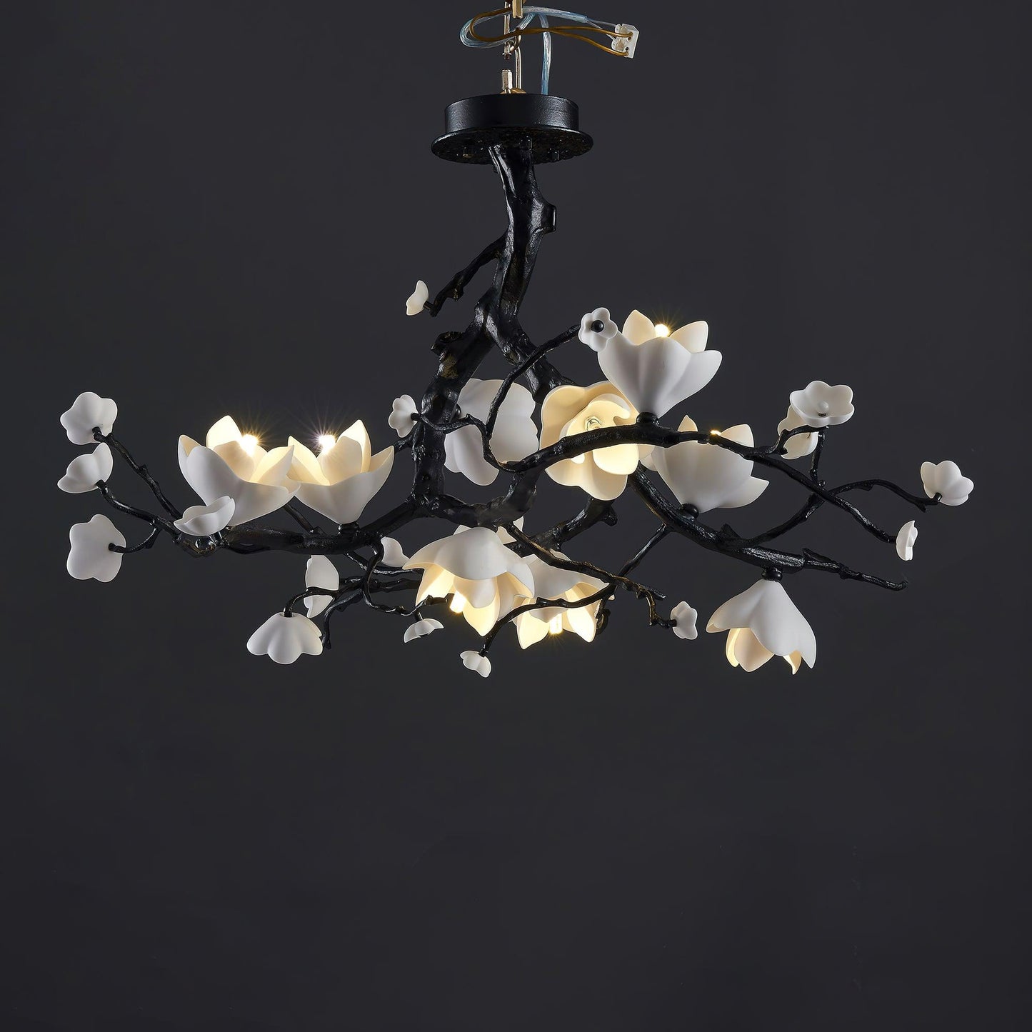 Exquisite Black Copper Tree Chandelier - CasaraHouse