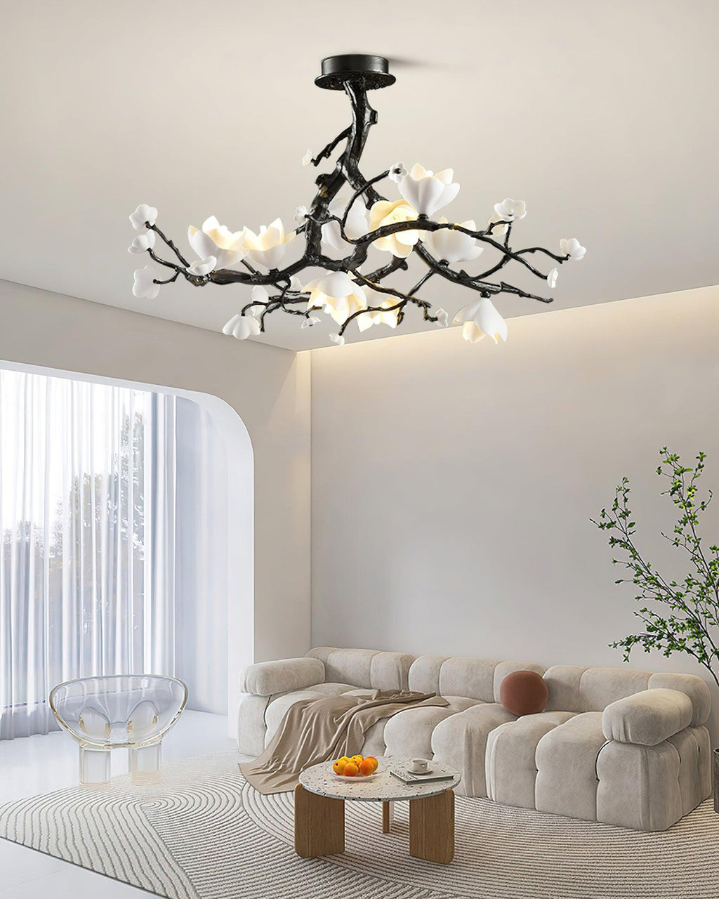 Exquisite Black Copper Tree Chandelier - CasaraHouse