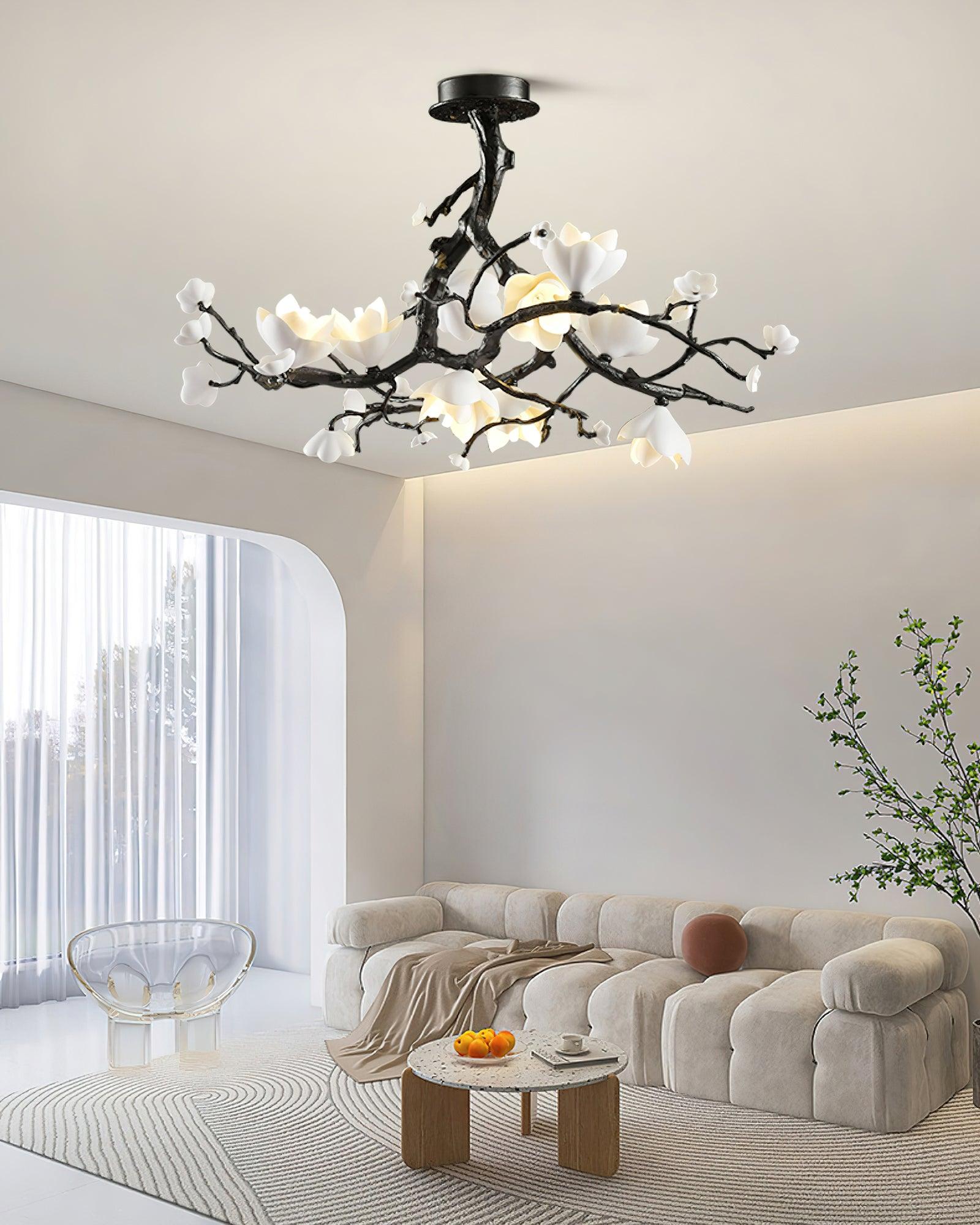 Exquisite Black Copper Tree Chandelier - CasaraHouse