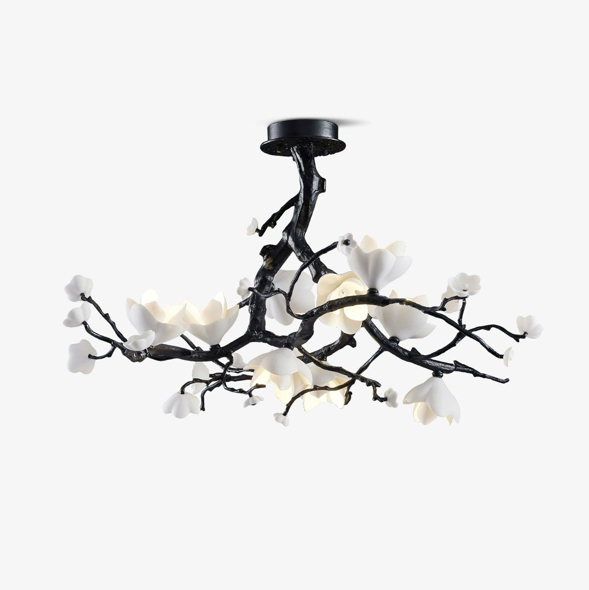 Exquisite Black Copper Tree Chandelier - CasaraHouse Main image