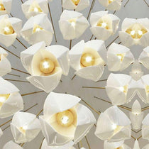 Petal Prism Designer Inspired Large Bloom Ceramic Chandelier