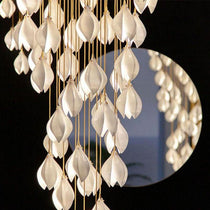 Petal Prism Designer Inspired Large Bloom Ceramic Chandelier
