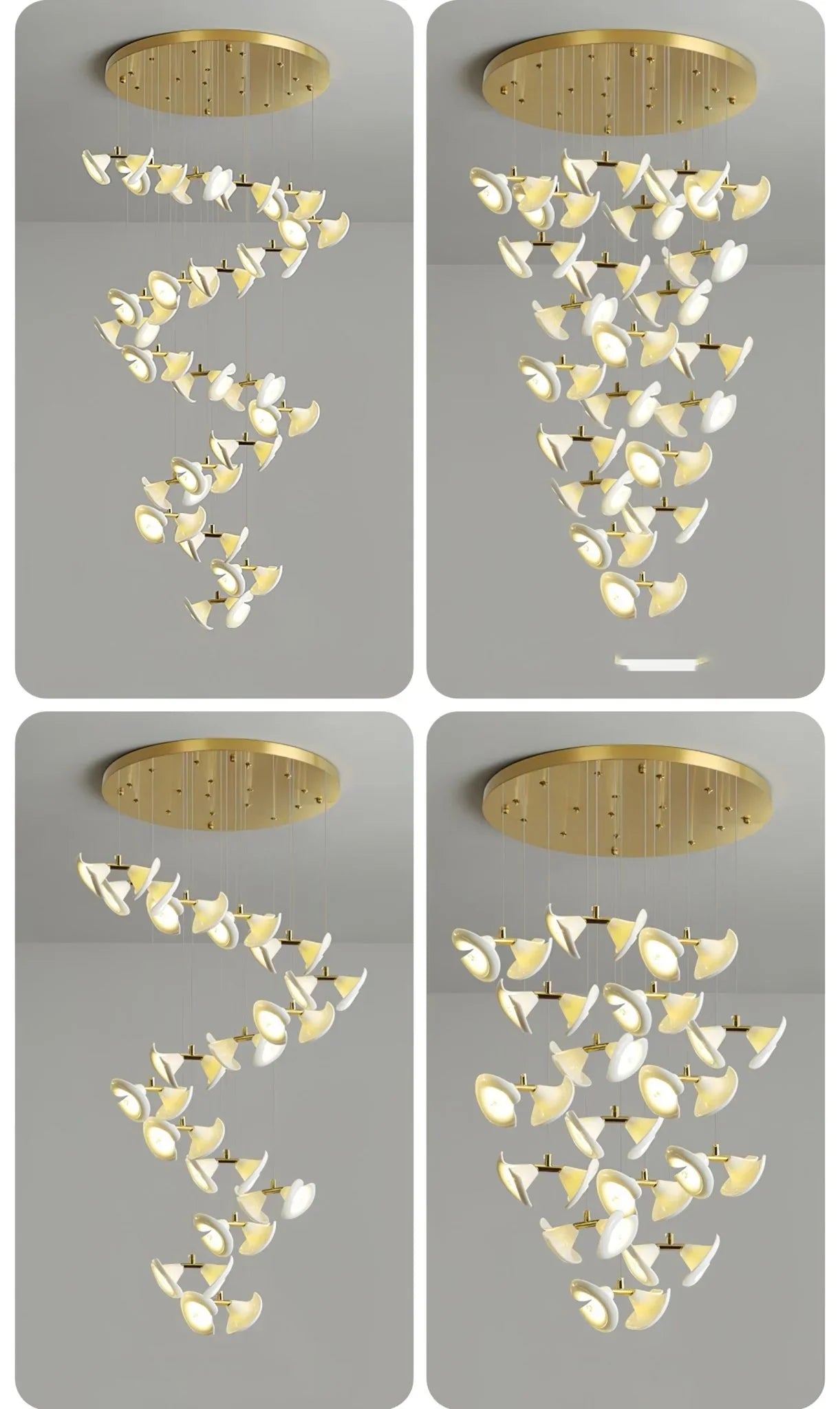 Blossom Double Horn Chandelier