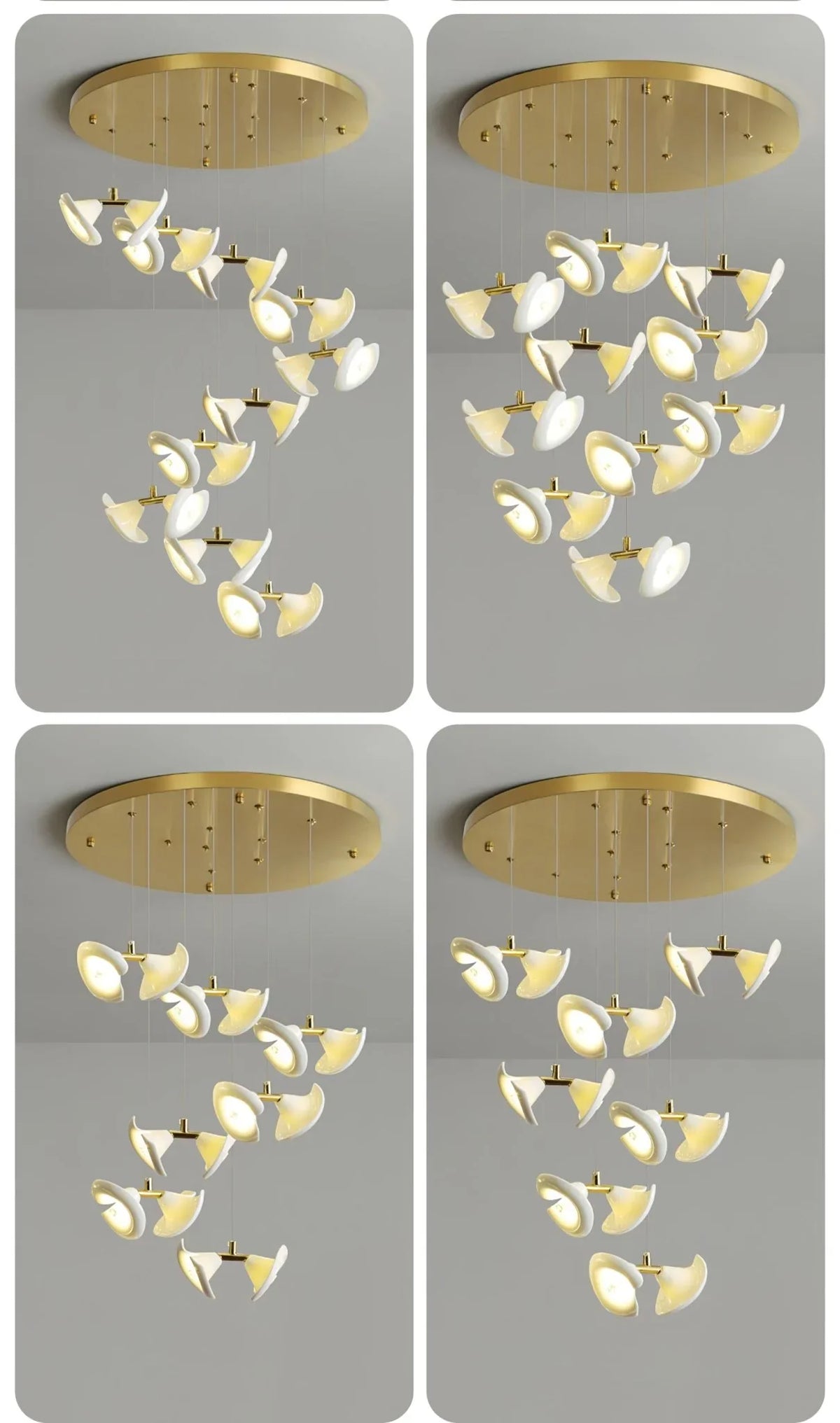 Blossom Double Horn Chandelier