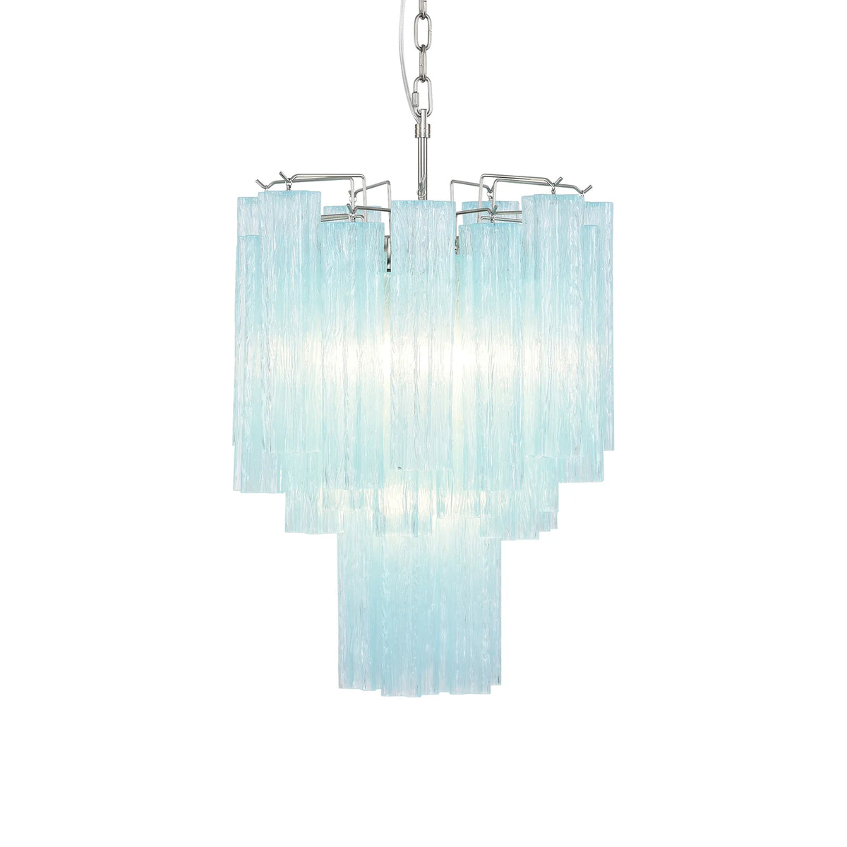 Blue Murano Glass Tube Chandelier Main image