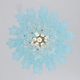 Blue Murano Glass Tube Chandelier