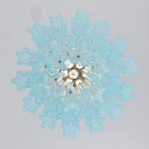 Blue Murano Glass Tube Chandelier