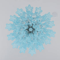 Blue Murano Glass Tube Chandelier