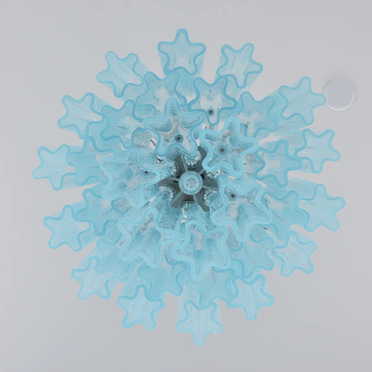 Blue Murano Glass Tube Chandelier