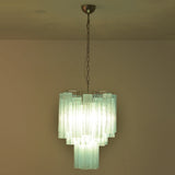 Blue Murano Glass Tube Chandelier