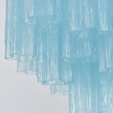 Blue Murano Glass Tube Chandelier
