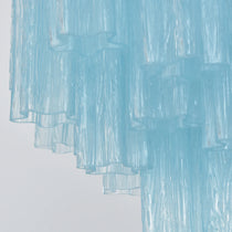 Blue Murano Glass Tube Chandelier