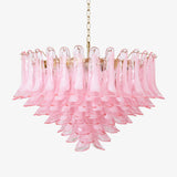 Contemporary Blush Pink Glass Murano Chandelier - CasaraHouse