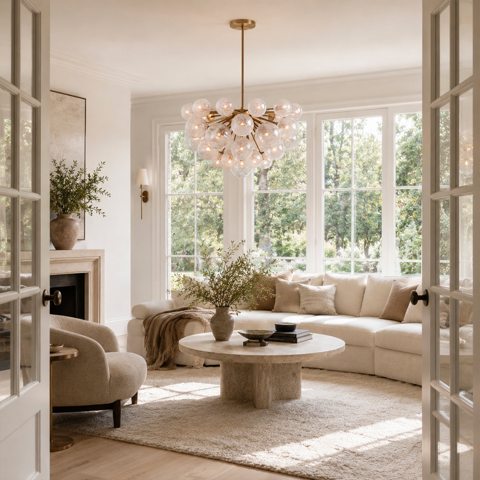 Mandoza Round Chandelier Secondary image