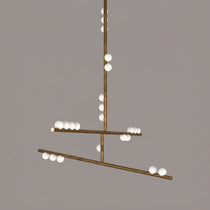 Brass Drop System Chandelier