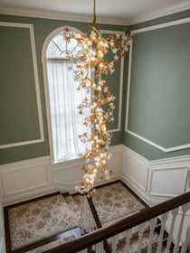 Brass Maple Branch Chandelier