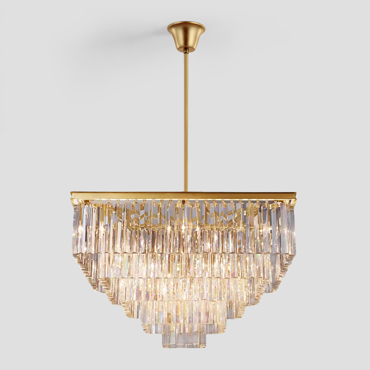Falria 5-Tier Crystal Square Chandelier Main image