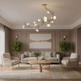 Luxury Brass Flower Branch Chandelier - CasaraHouse