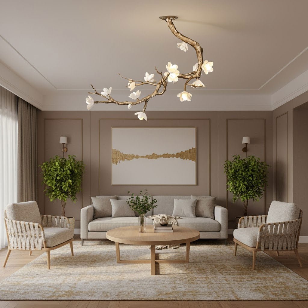Luxury Brass Flower Branch Chandelier - CasaraHouse
