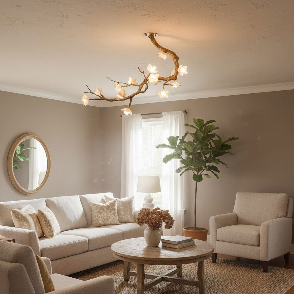 Luxury Brass Flower Branch Chandelier - CasaraHouse
