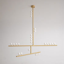 Brass Drop System Chandelier