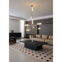 Brass Drop System Chandelier