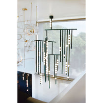 Brass Drop System Chandelier